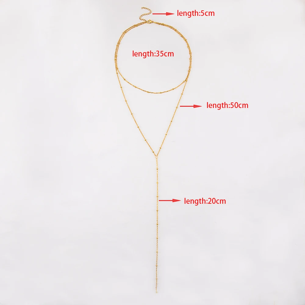 1piece 70+5cm Length Dual-Layer Stacking Stainless Steel Necklace Minimalist For DIY Finished Chain Layered Jewelry Accessories