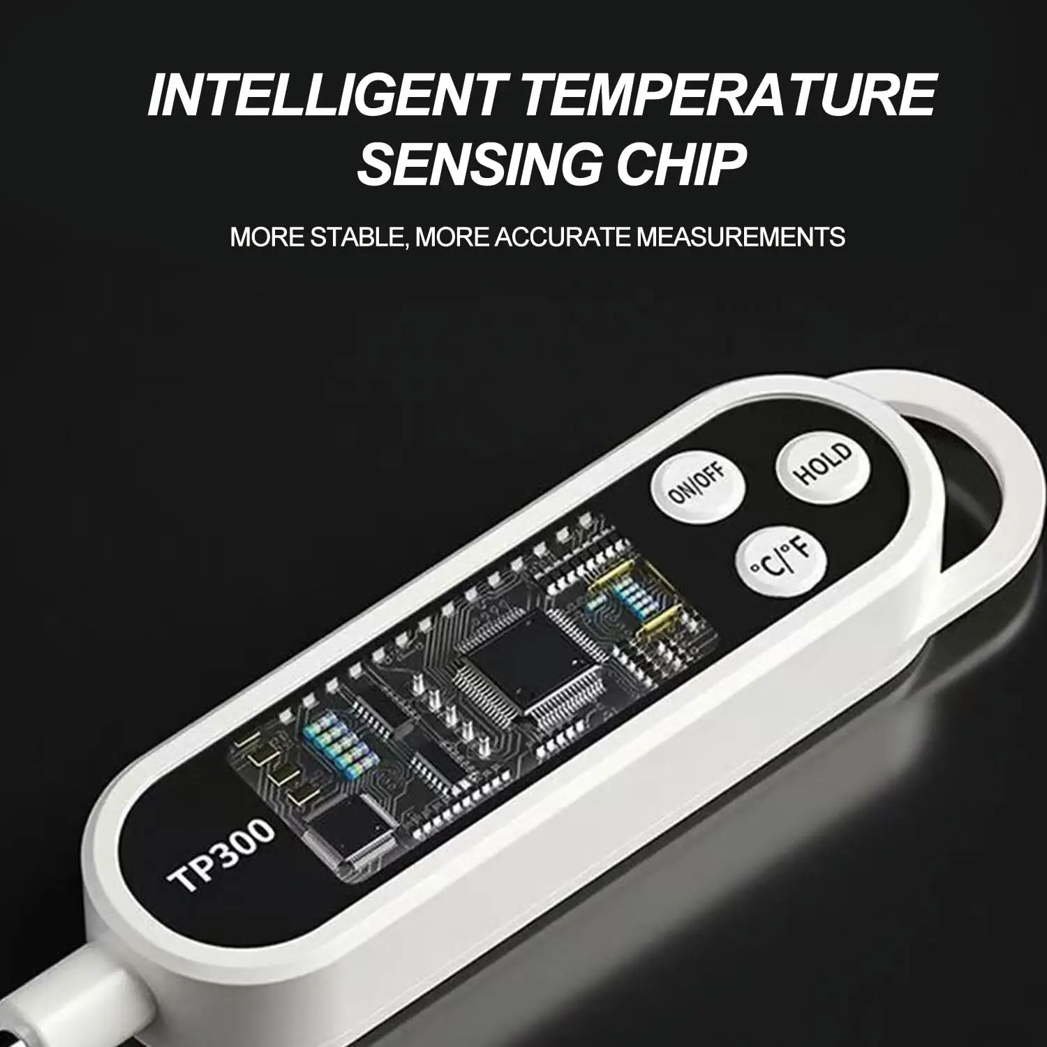 Electronic Digital Display Thermometer, 304 Long Probe, Suitable for Kitchen Cooking, BBQ, with Waterproof Feature and Capable
