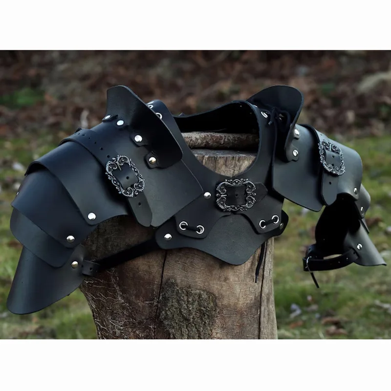 Medieval Scandinavian Viking Warrior Shoulder Armor Adjustable Vintage Cosplay Stage Props Gladiator Shoulder Armor
