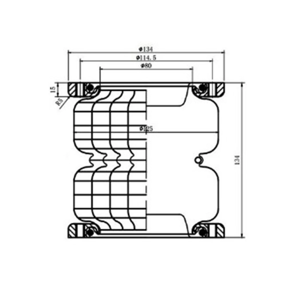 Air Suspension 134Mm Two-Layer Hoist Type Suspension Rubber for