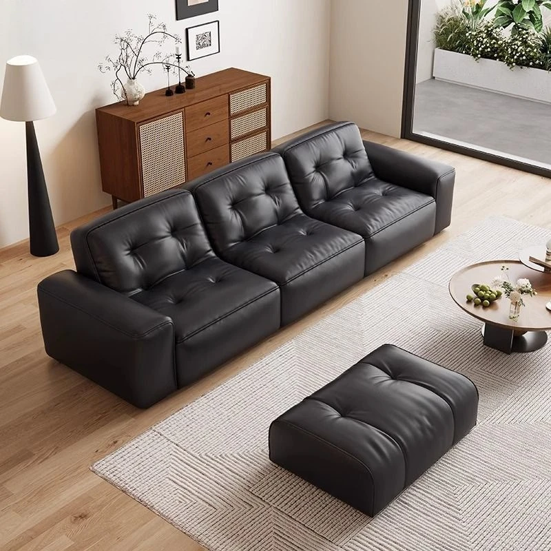 Small apartment new office home sofa color multiple choice light luxury sofa Italian minimalist living room straight row