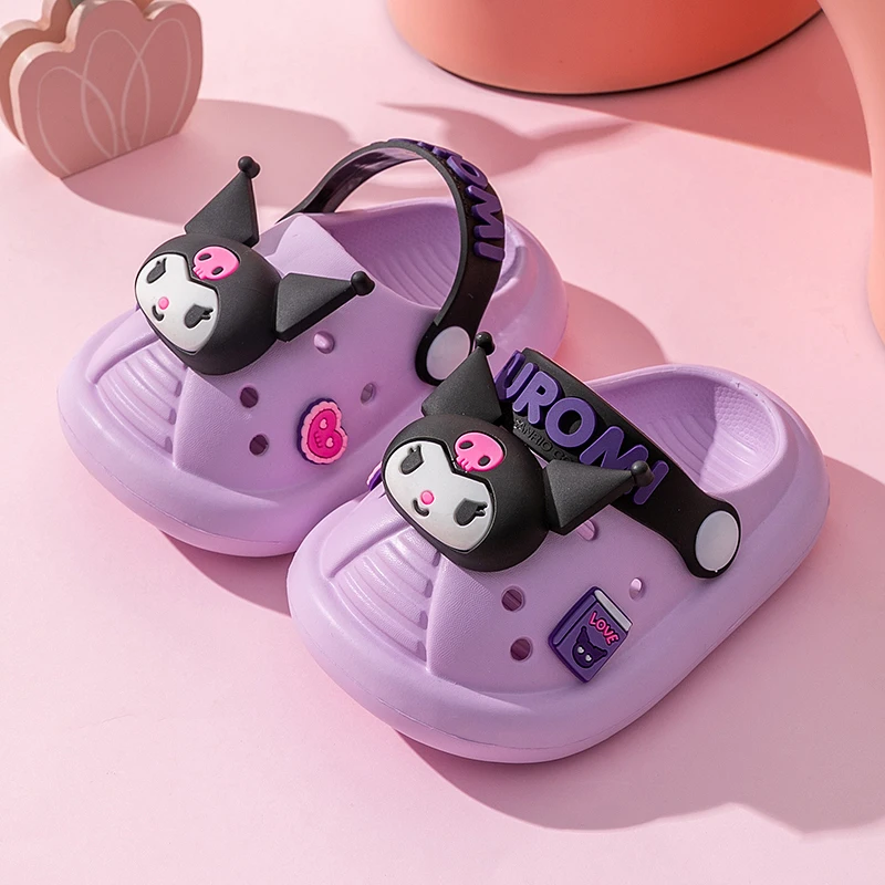 

Новые детские тапочки Sanrio для маленьких девочек, летняя пляжная обувь для воды, домашние и уличные повседневные тапочки из ЭВА, милая обувь для маленьких девочек, сандалии