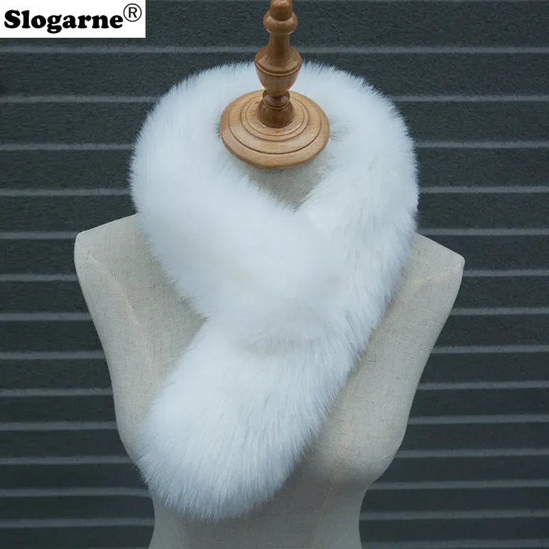 

2025 Новый шарф из искусственного кроличьего меха, женские зимние теплые мягкие меховые шарфы, повседневные женские роскошные шарфы из искусственного лисьего меха, уличный утеплитель для шеи, воротник