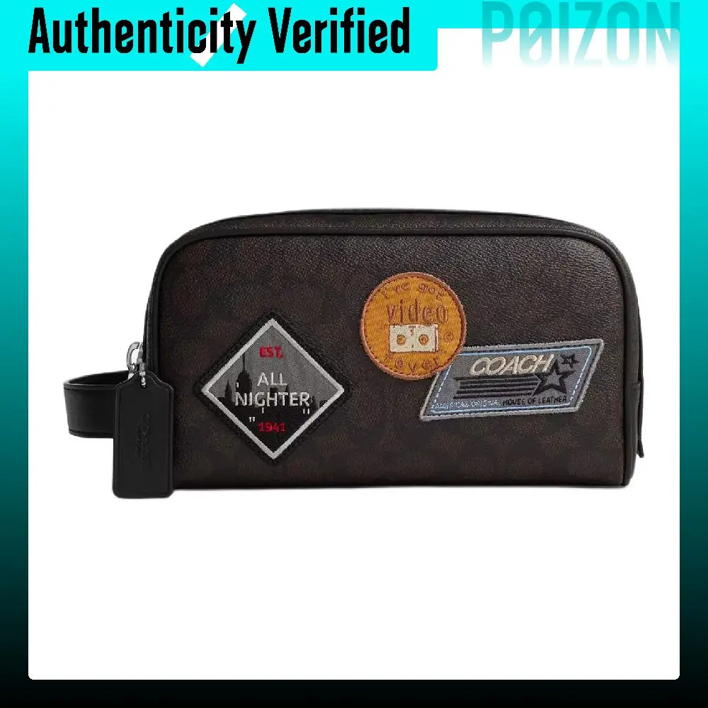 COACH Riley Travel Organizers Walnut & Black CGA49-SVXAM