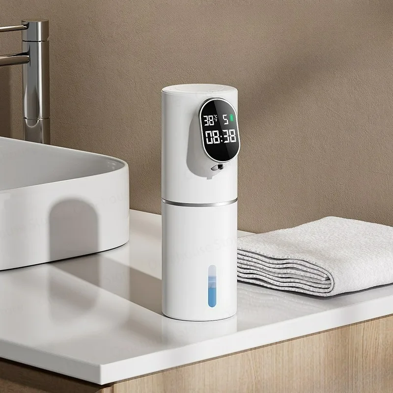 Automatic Soap Dispenser with LED Display Rechargeable 5 Level Adjustable NEW 2 in 1 Desktop Wall Hanging Bathroom