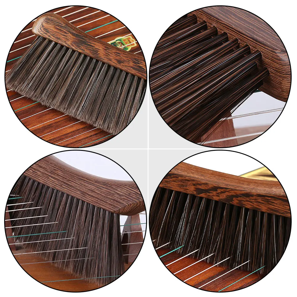 

Musical Instrument Cleaning Brush Solid Wood H Bristle For Guqin Guitar Dulcimer Keyboard Accessories Portable Durable