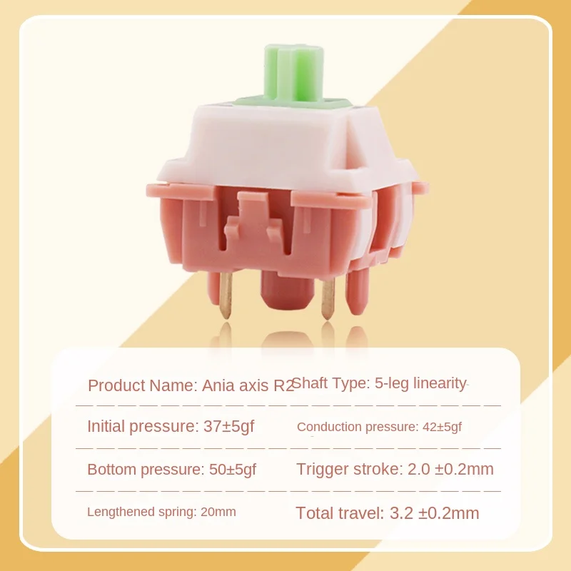 Imagem -02 - Aniy-interruptor Linear para Teclado Mecânico Gaming mx r2 Switches Pré-testado Hifi 45g Pin