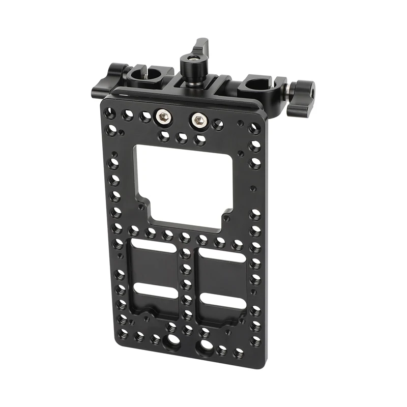 CAMVATE Battery Backboard Cheese Plate with 15mm Rod Clamp for IDX P-V2 Quick Release V-Mount Plate For Shoulder Rig Accessories