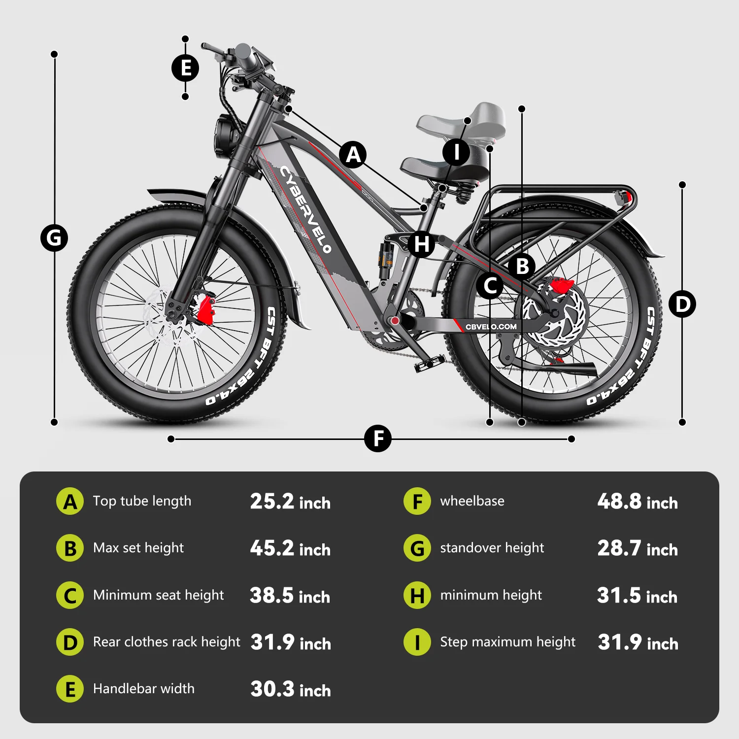 Cybervelo EK9 5000W Peak Fat Tire Electric Bike 26