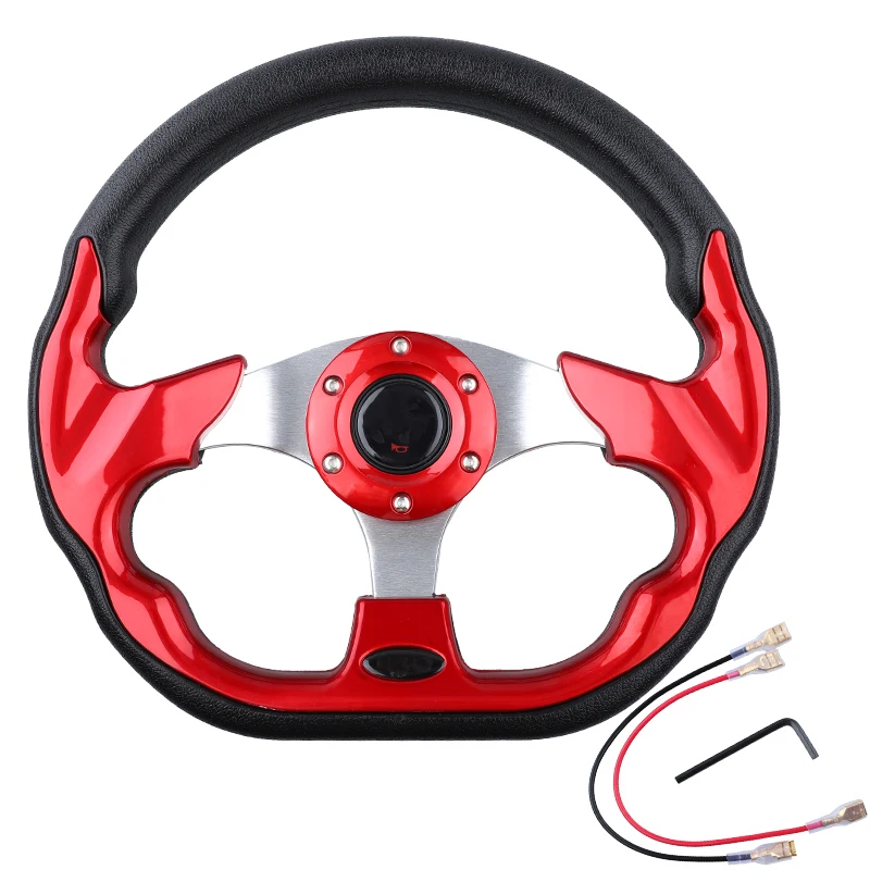 Universal Car Steering Wheel 13 Inches 320MM Aluminum Leather Aluminum Racing Sport Steering Wheel With Logo Auto Accessories