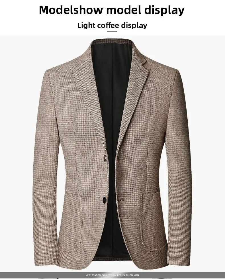 Herrenblazer, einfarbig, für Hochzeiten, Freizeit, Gastgeber, Gentleman, schmal geschnitten, trendig, vielseitig, Business-Blazer – Detail 7