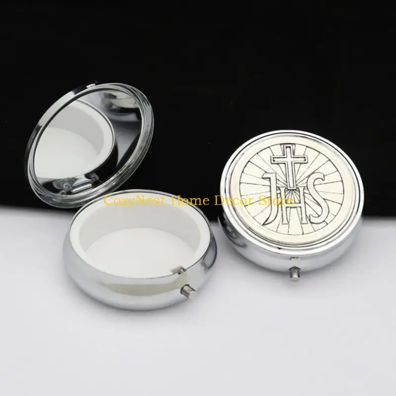 92MF Premium Makeup Mirror Equipped Metal Keepsakes Organizers Jewelry Box For Prayer Items And Decorative Household Use