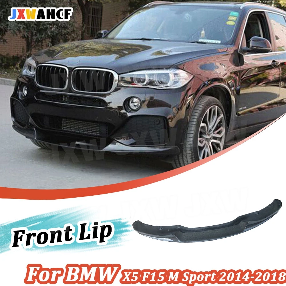 

JXWANCF для BMW X5 F15 M Sport 2014-2018 автомобильный передний спойлер из углеродного волокна, FRP, расширение бампера, защита подбородка