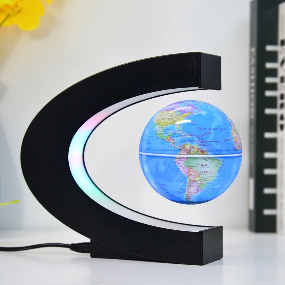 BIG Magnetic Levitation 4-Inch Globe Led Luminous Rotation Novel Children'S Birthday Gift Creative Home Decoration Ornament