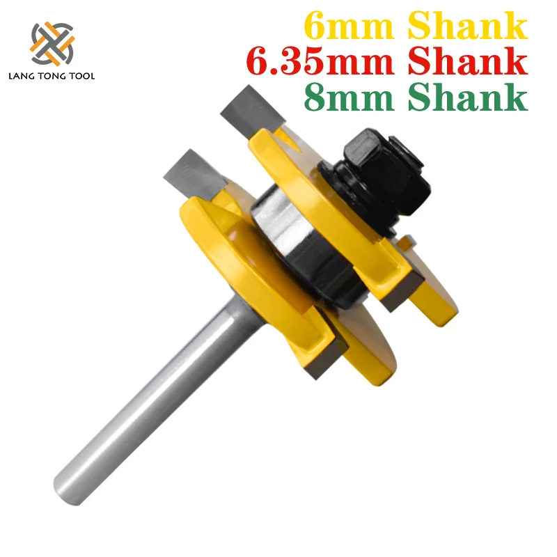 Milling Cutter For Wood Tongue & Groove Joint Assemble Router Bits T-Slot Milling Cutter for Wood Woodwork Cutting Tools LT039