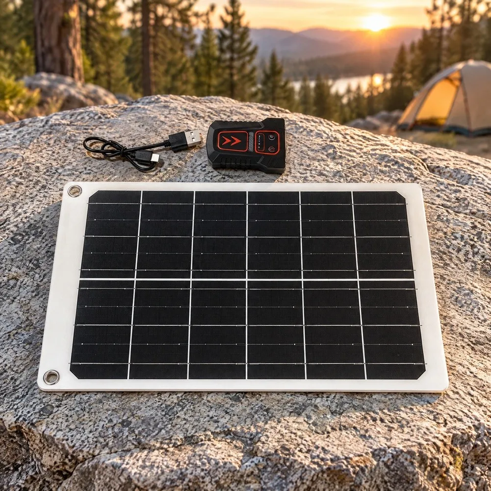 15W For Outdoor For Solar Panel Charger for Power Banks and Flashlights Monocrystalline Silicon 24.5% Efficiency 315x200x25mm