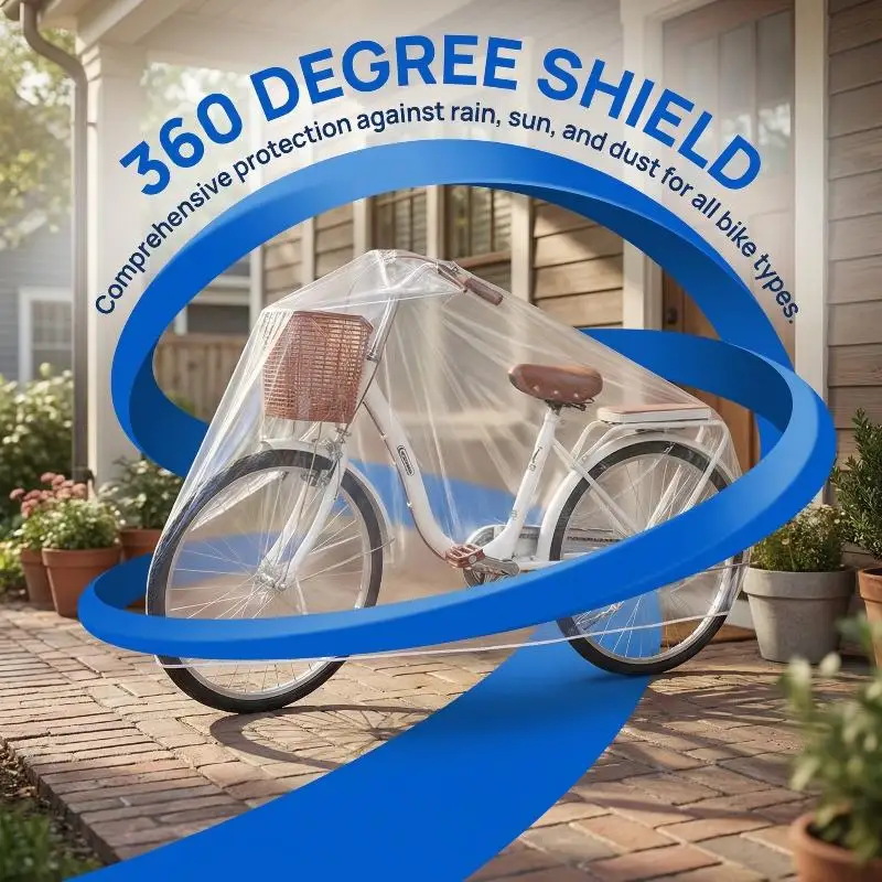 Outdoor Waterproof Bicycle Cover Rain Dust Resistant UV Protector for  Road Bike Storage Garage view 6