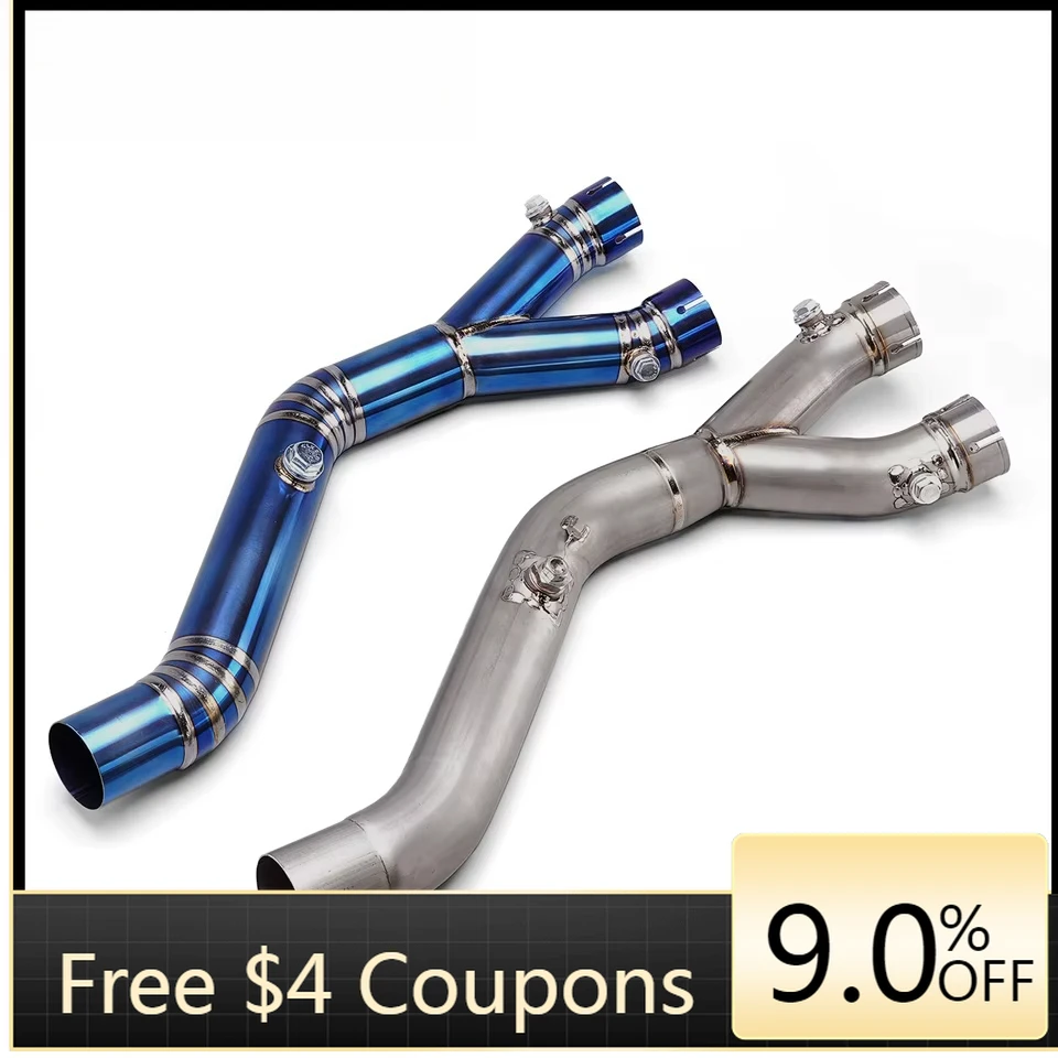 

STLF R1 R1M MT10 2015-2024 Motorcycles Slip-on Titanium Alloy Racing Line Exhaust System New Middle Pipe Connect Interfac