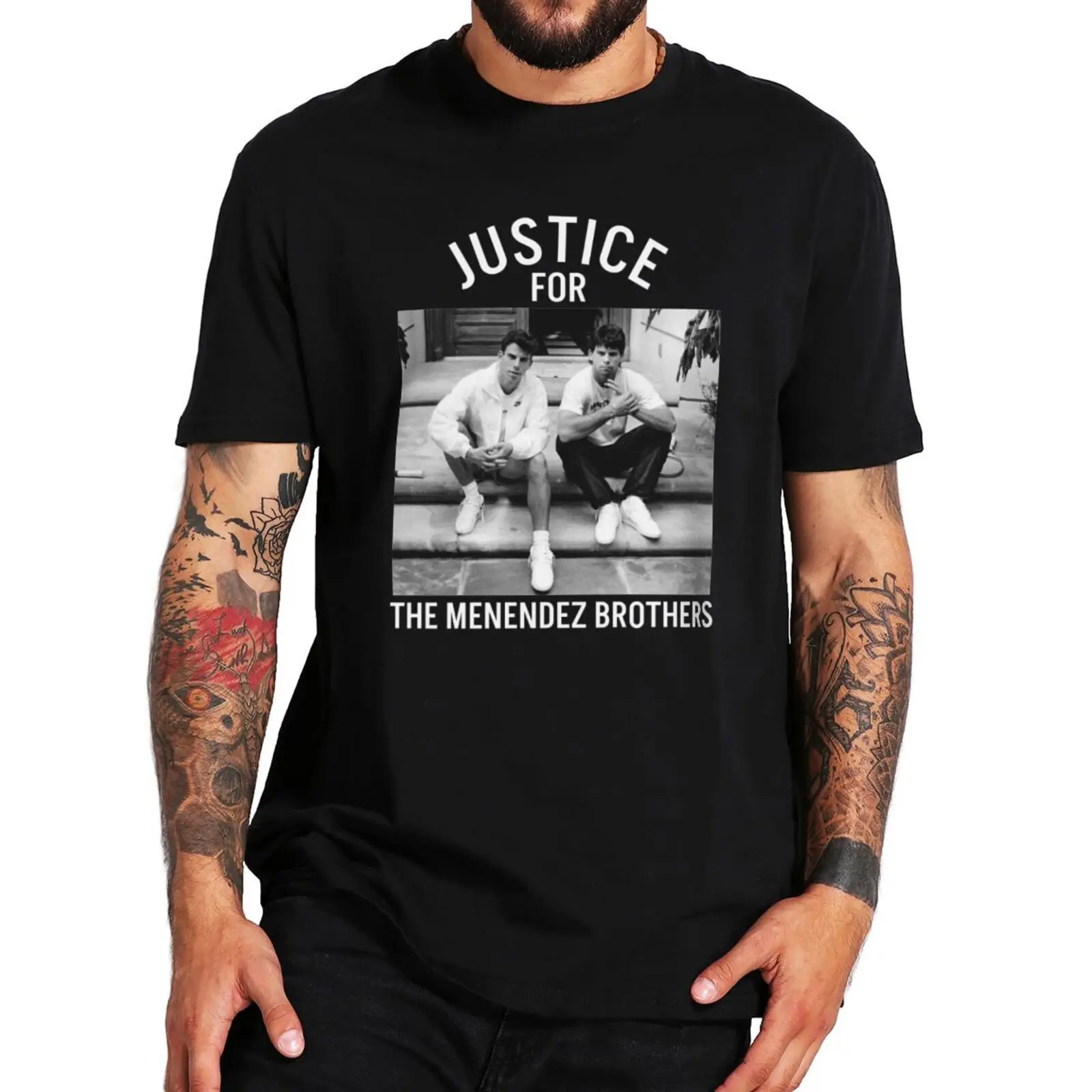 Justice for The Menendez Brothers 2024 T-shirt Retro Film Lovers Gift Short Sleeve Casual 100% Cotton Soft Unisex Tee Shirts