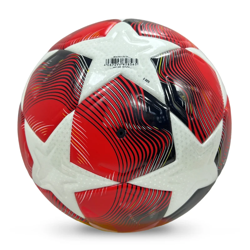 2025 Euro Soccer Ball Regular Size 5 Football Customizable Logo Professional Players' Sports PU Material Made for Sports Use