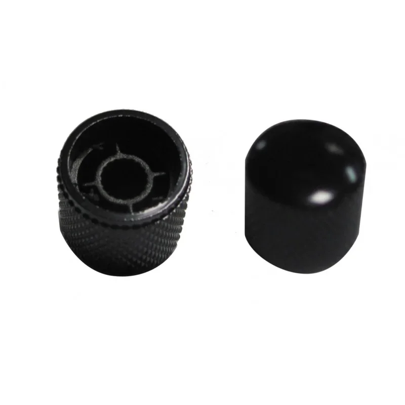 New Arrival Professional Metal Push-On Guitar Knobs Coarse Knurl Black Musical Parts Instruments Guitar Knobs - 1pcs