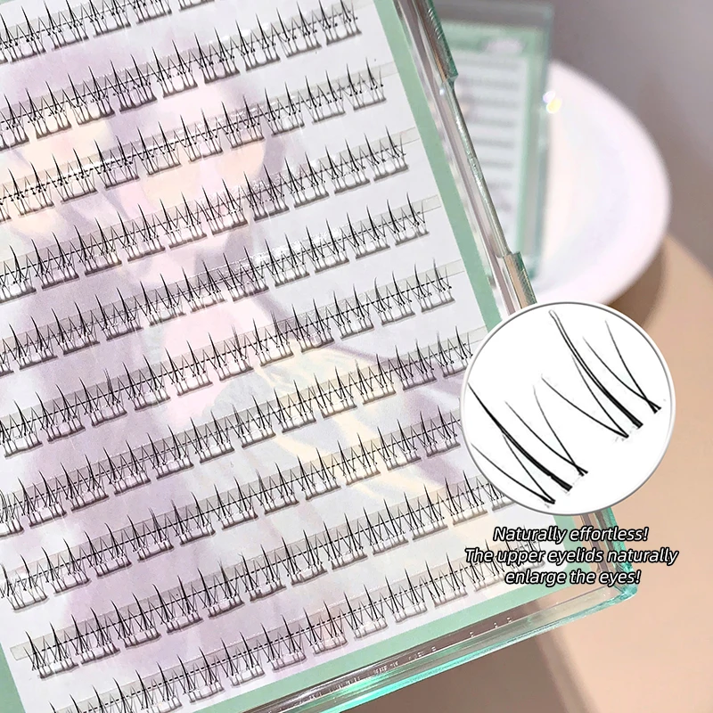 Pestañas GegeBear naturales segmentadas sin pegamento, autoadhesivas, fáciles de usar, agrandan ojos para principiantes 4