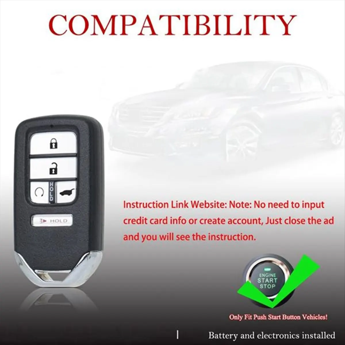 Super Sale Car Remote Key 433Mhz ID47 Chip KR5V2X for Honda Civic 2018-2021 CRV 2017-2022 Pilot 2016-2021 Car Key