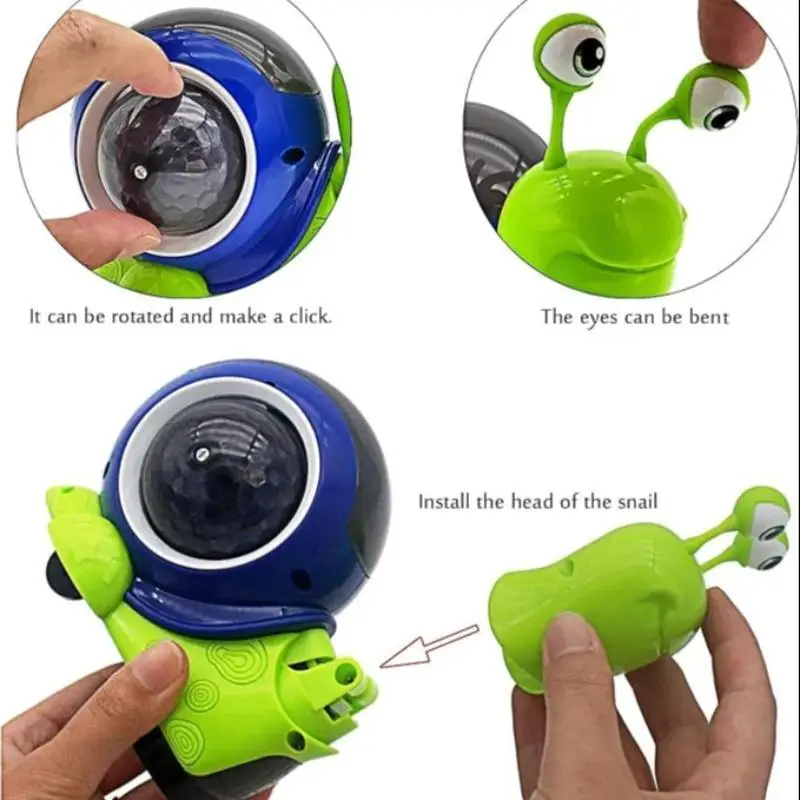 Creative Musical Light Up Crawling Snail Toy, Interactive Crawling Snail Toy, Early Learning Educational Toy, Sensory Toy
