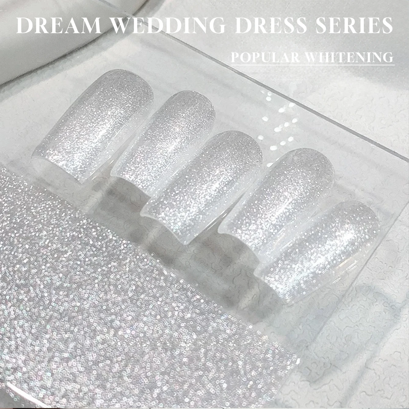 12ML White Nails Jimeng Wedding Dress Fine Glitter Gel Nail Polish Super Flash Glitter Nail Polish Nail Art Salon Use