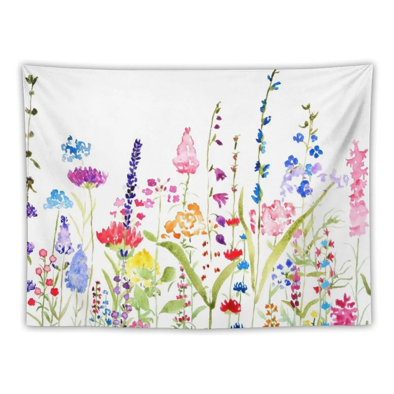 hand painted colorful wild flower field Tapestry Decorative Paintings Tapete For The Wall Tapestry