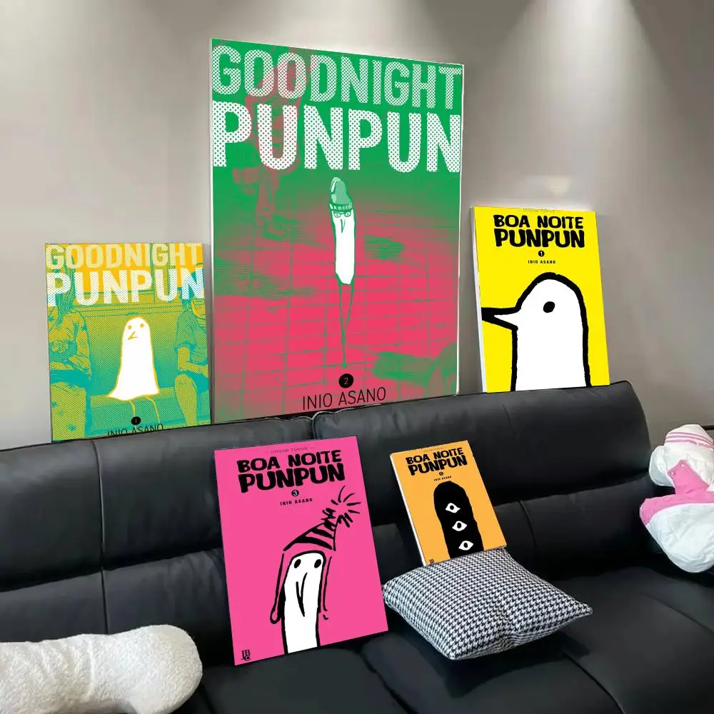 Anime G-Goodnight P-Punpun sad manga Poster Modern Aesthetic Wall Art Print Minimalist Bedroom Living Room Home Decor Gift