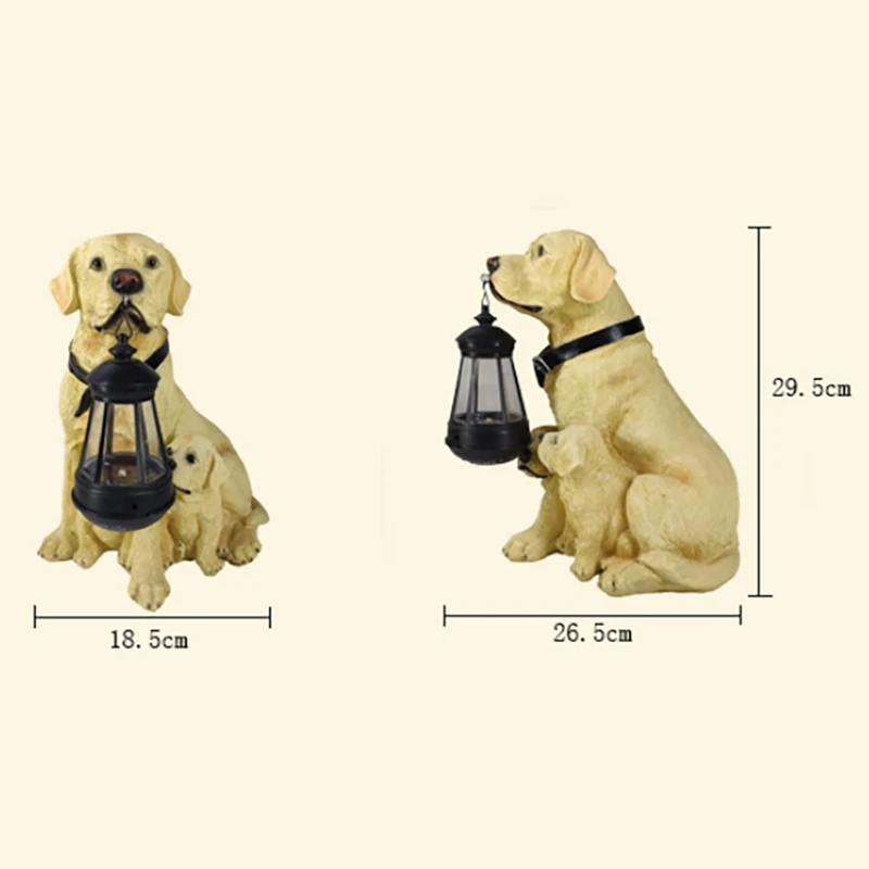1 ชิ้น LED Light รูปปั้นสุนัขพลังงานแสงอาทิตย์สุนัขโคมไฟประติมากรรมเรซิ่นหัตถกรรมเครื่องประดับสําหรับ Home Porch Decor Garden