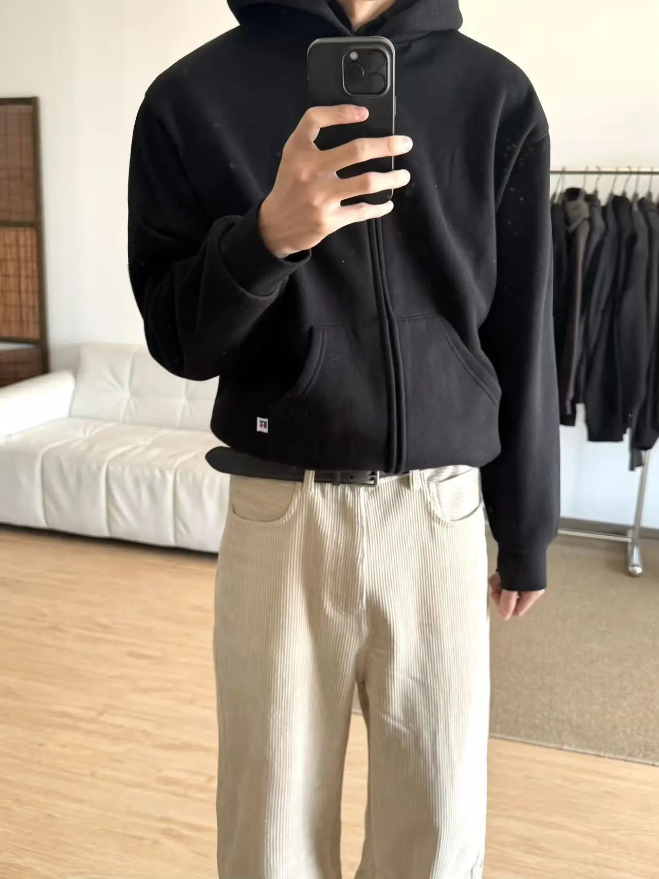 

Винтажная толстовка Russell на молнии, кардиган Cleanfit в винтажном стиле, дышащий, устойчивый к сминанию, эластичный, теплый, из хлопка и полиэстера.