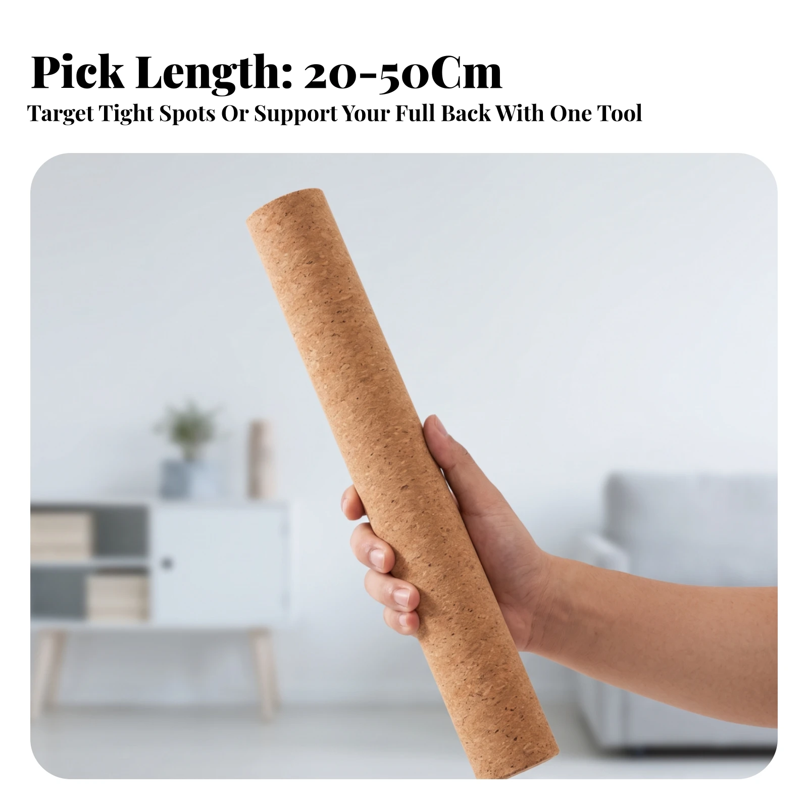 Cork Massage Roller Natural Cork Stretching Roller Portable Lightweight for Yogis, Muscle Relaxation, Pilates