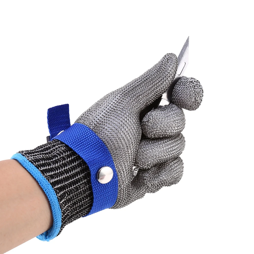 Butcher Glove Cut Proof Stab Resistant Stainless Steel Wire Metal Mesh Butcher Cotton Glove Cut Resistant Glove  Glove