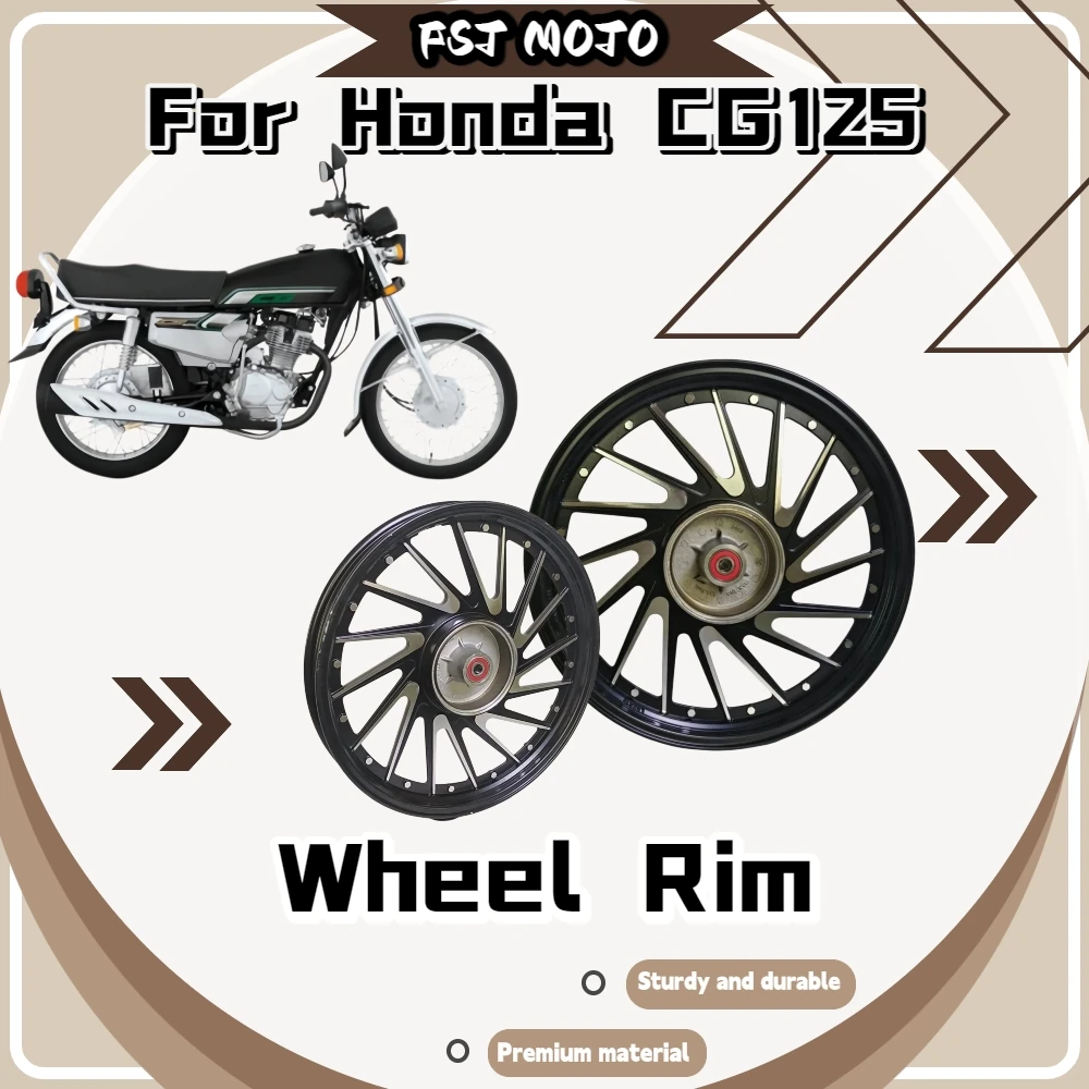 For Honda CG125 18Inch 16‑Spoke Alloy Wheel Hub Drum‑Brake Rim Anti‑Deformation Stylish Upgrade Mod Accessories
