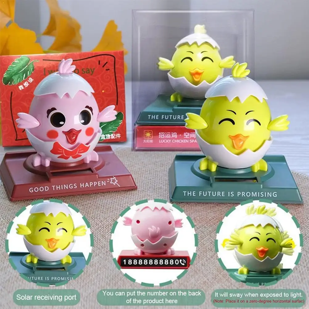 

Solar Energy Car Interior Ornaments Animal Doll Figurine Sway Model Automotive Dashboard Decorate Children's Gifts Toy New