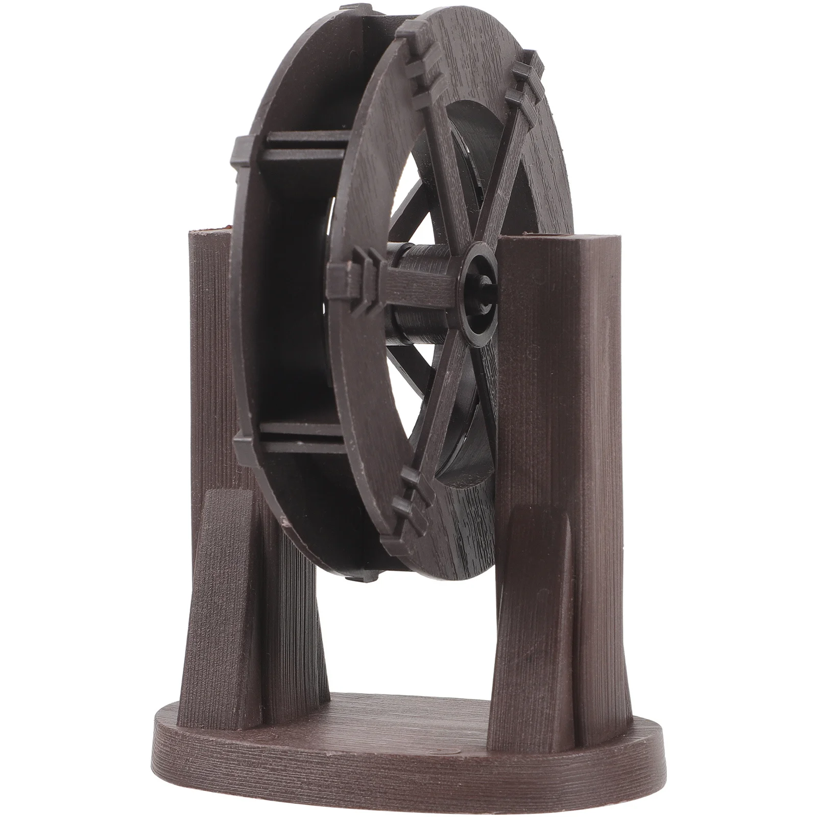 قطعة أثرية صغيرة لعجلة المياه لديي نافورة الطاولة ديكور الراتنج الحرفية مع دوران سلس، دعامة المناظر الطبيعية الصغيرة، حديقة زن