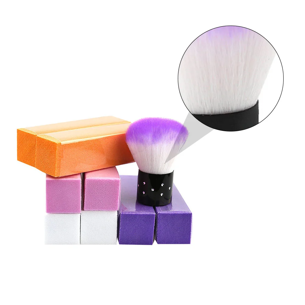 Ensemble d'outils pour Nail Art, brosse anti-poussière, lime de ponçage, Salon professionnel, usage domestique, écologique, Durable, sûr, 1 ensemble