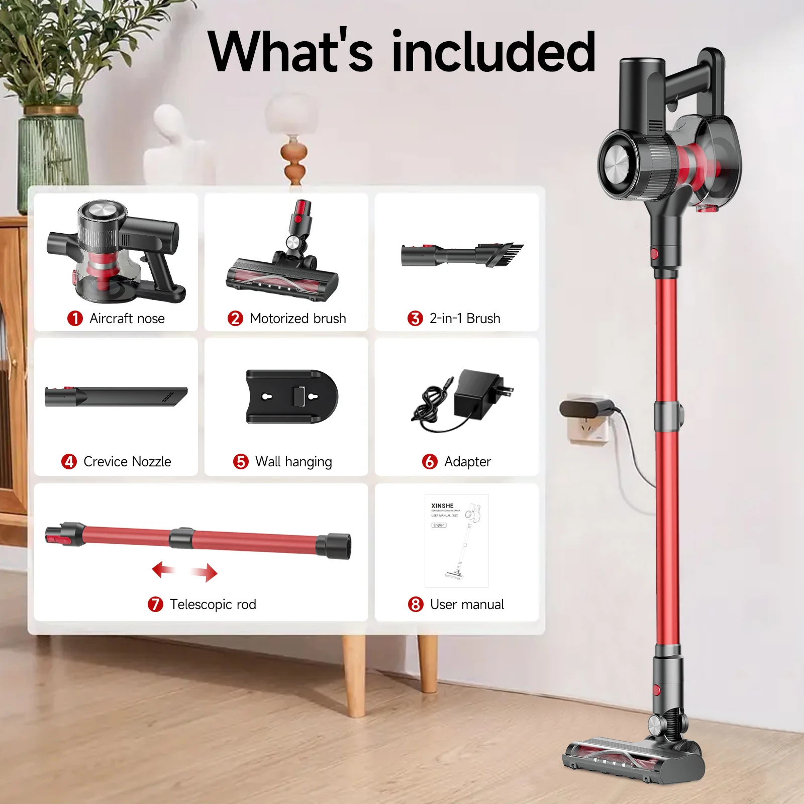 Xinshe Cordless Vacuum Cleaner for Home / High Suction Handheld