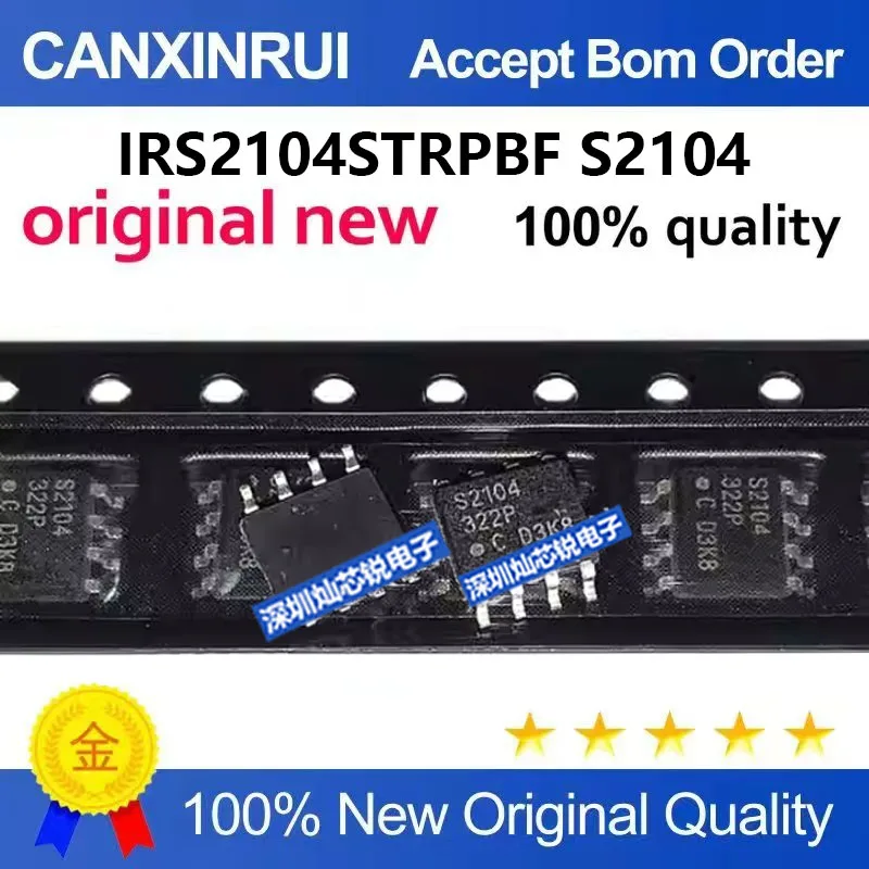 (5-100pieces)Brand new original IRS2104STRPBF S2104 SMD SOP8 power management driver IC