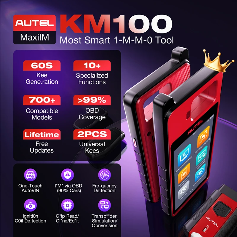 Autel KM100 Key Programmer V200 Universal Key Generator Free Update Lifetime PK IM508 IM608 IMMO KM100X KM100E