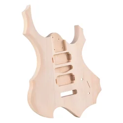 DIY Electric Guitar Unfinished Body Guitar Barrel Blank Wooden Guitar Body Replacement Parts