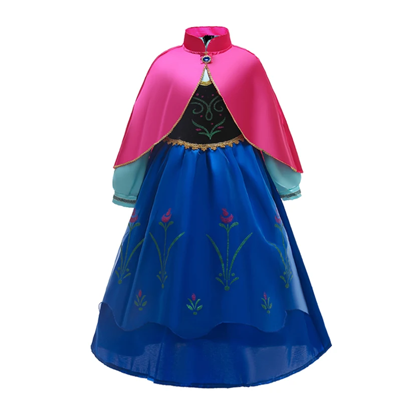 Girls Princess Dress  Halloween Cosplay Disguise Costume Kids Snow Queen Children Birthday Carnival Party Dress