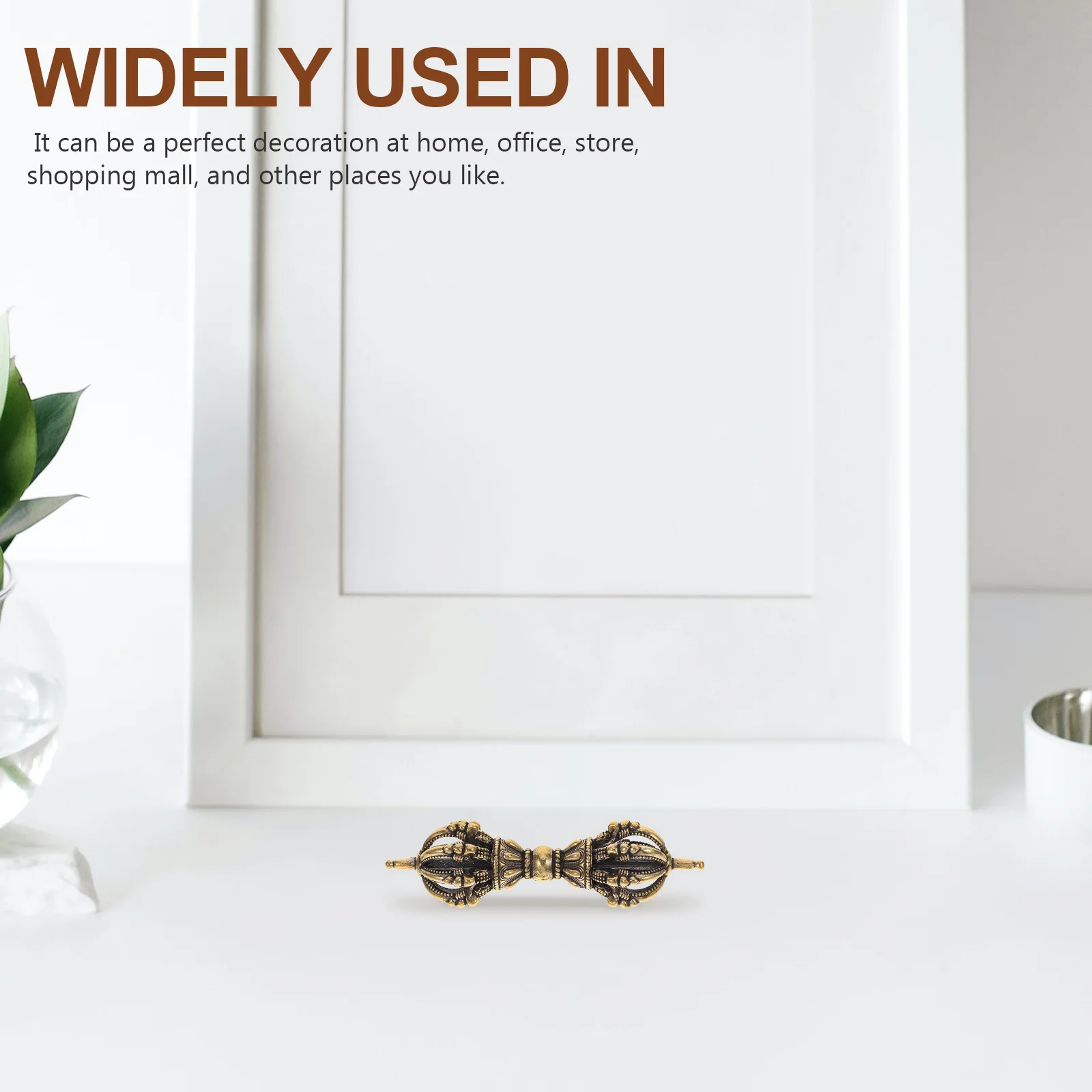 

Mini Vajra Pestle Ornament Small Brass Dharma Statue Tibetan Craft Home Decor Desktop Religious Accessory