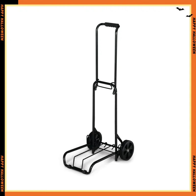 عربة أمتعة معدنية قابلة للطي، باللون الأسود، منصة 39 بوصة × 13 بوصة (15 بوصة)، فارغة 3 رطل، سعة 75 رطلًا