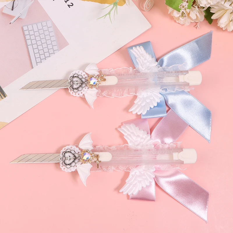 Creative High-color Lace Stationery Craft Knife Ribbon Wing Letter Cutter Open Box Tool Ballet Wind Bow Tie Handmade Craft Knife