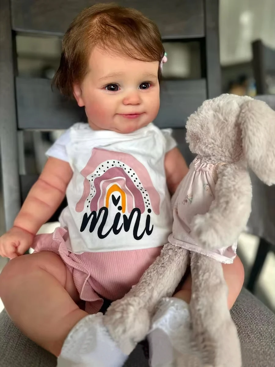 20 นิ้วน่ารัก Bebe Maddie สาว Reborn ตุ๊กตา Handmade 3D ทาสีผิวเหมือนจริง Bebe ทารกแรกเกิดตุ๊กตาเด็กของขวัญวันเกิด