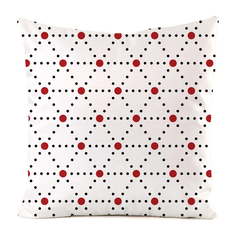 Northern European circular geometry Digital printing short plush pillow covers for car sofa office cushion cover home goods