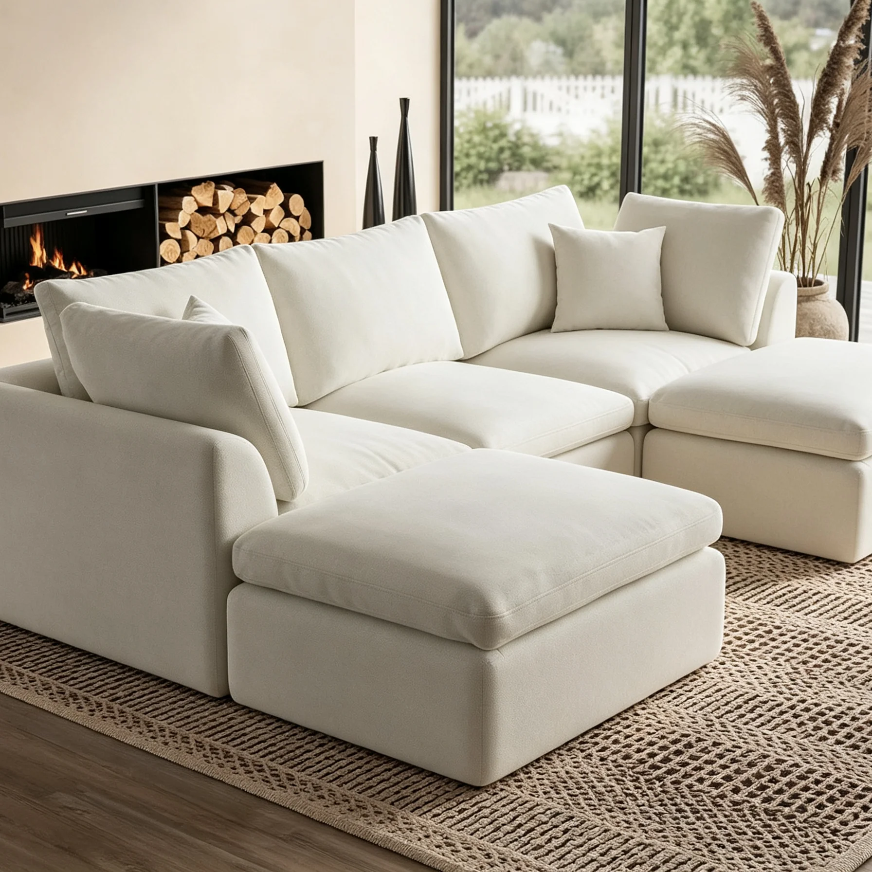 Luxury Cream Style Vacuum Compressed Sofa in Box Modular Free Combine Couch for Living Room Home Furniture